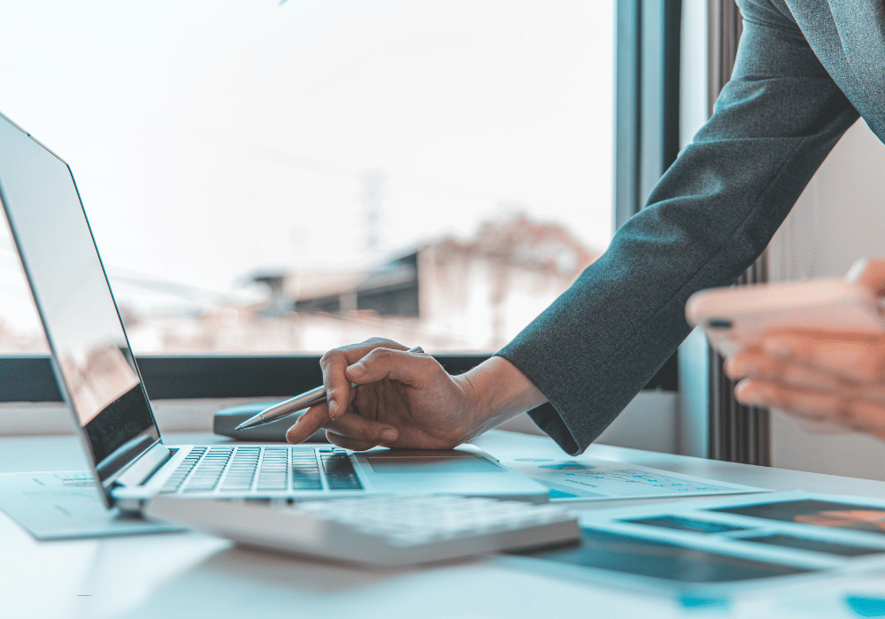 Women working on laptop for her small business online