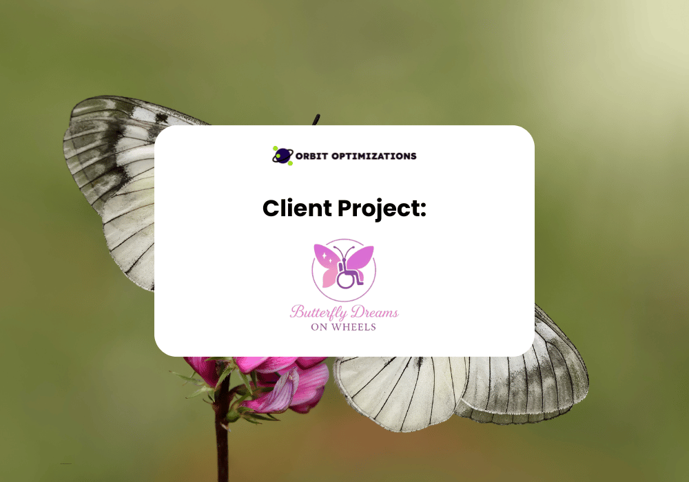Web Design Project for Butterfly Dreams on Wheels